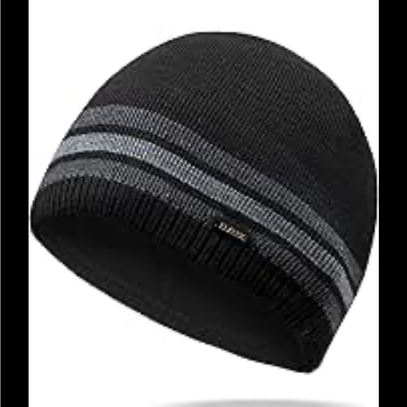 Black and Gray Beanie mens - Picture 2 of 3